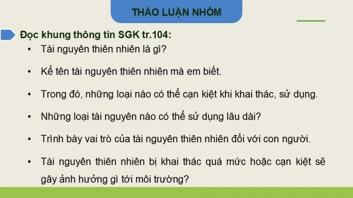 Giáo án điện tử Khoa học 5 kết nối Bài 29: Tác động của con người và một số biện pháp bảo vệ môi trường