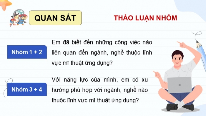 Giáo án điện tử Mĩ thuật 9 kết nối Bài 15: Ngành, nghề liên quan đến mĩ thuật ứng dụng