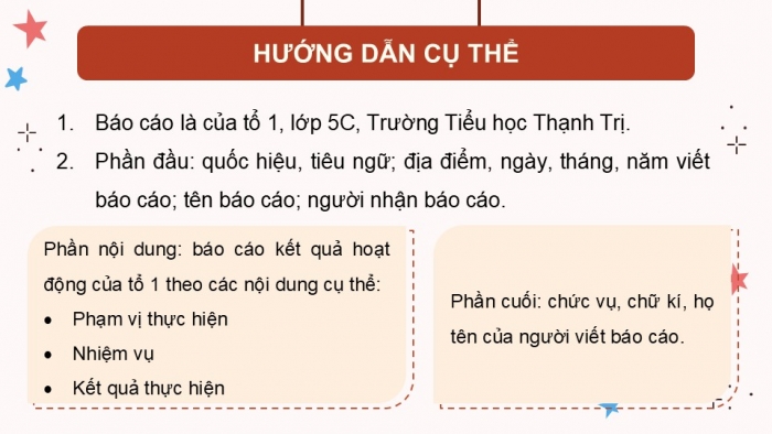 Giáo án điện tử Tiếng Việt 5 cánh diều Bài 16: Viết báo cáo công việc