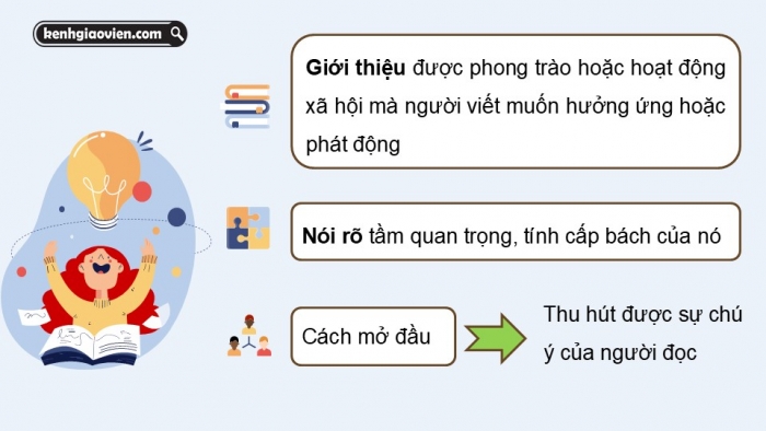 Giáo án điện tử Ngữ văn 12 kết nối Bài 9: Viết bài phát biểu trong lễ phát động một phong trào hoặc một hoạt động xã hội