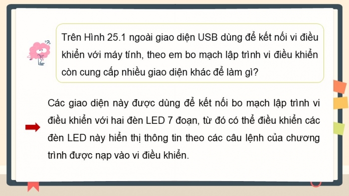 Giáo án điện tử Công nghệ 12 Điện - Điện tử Kết nối Bài 25: Bo mạch lập trình vi điều khiển