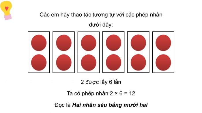 Giáo án PPT Toán 2 cánh diều bài Làm quen với phép nhân. Dấu nhân