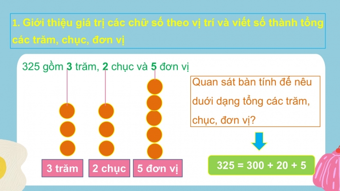 Giáo án PPT Toán 2 chân trời bài Viết số thành tổng các trăm, chục, đơn vị