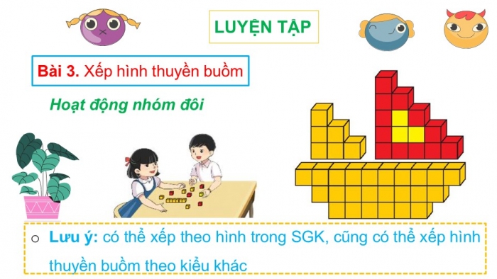 Giáo án PPT Toán 2 chân trời bài Xếp hình, gấp hình