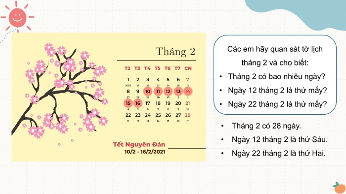 Giáo án PPT Toán 2 cánh diều bài Ngày – Tháng