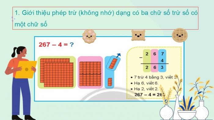 Giáo án PPT Toán 2 chân trời bài Phép trừ không nhớ trong phạm vi 1 000