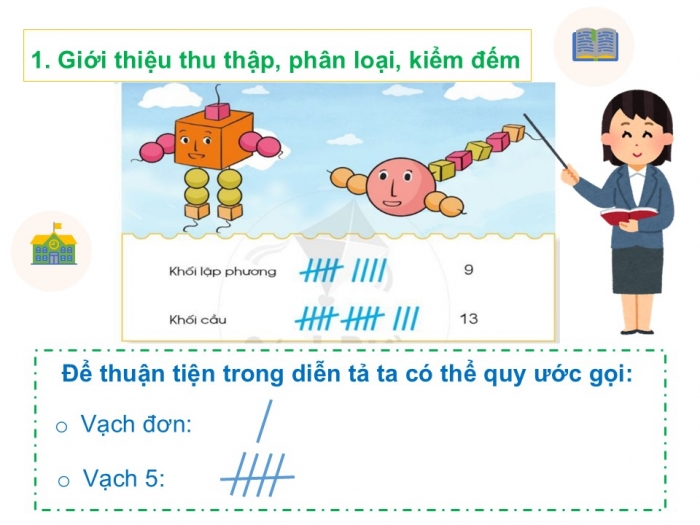 Giáo án PPT Toán 2 cánh diều bài Thu thập – Kiểm đếm