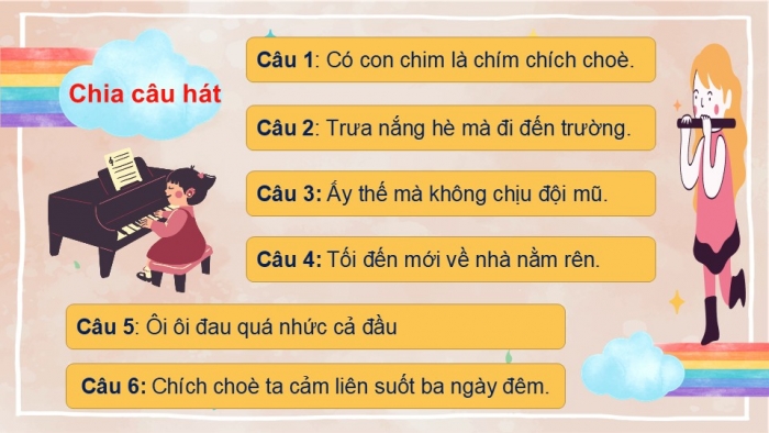 Giáo án PPT Âm nhạc 2 kết nối Tiết 5: Học bài hát Con chim chích choè