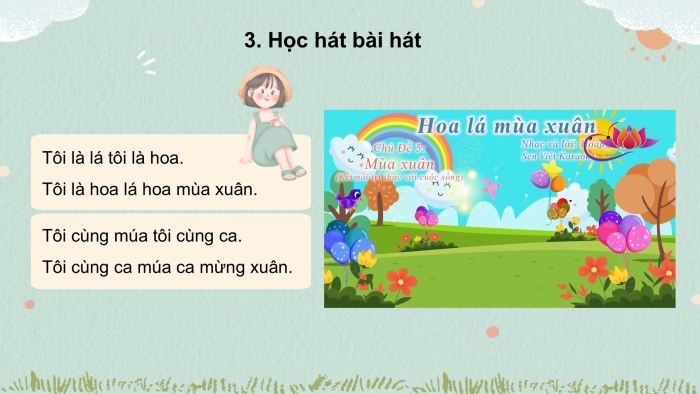 Giáo án PPT Âm nhạc 2 kết nối Tiết 19: Học bài hát Hoa lá mùa xuân