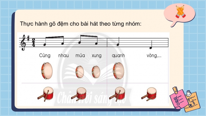 Giáo án PPT Âm nhạc 2 chân trời Tiết 4: Sử dụng nhạc cụ, Nhà ga âm nhạc