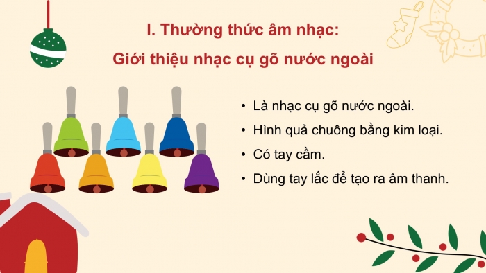 Giáo án PPT Âm nhạc 2 chân trời Tiết 4: Giới thiệu nhạc cụ gõ nước ngoài, Nhà ga âm nhạc