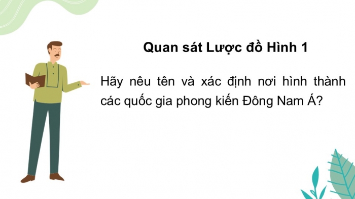 Giáo án PPT Lịch sử 6 kết nối Bài 12: Sự hình thành và bước đầu phát triển của các vương quốc phong kiến ở Đông Nam Á (từ thế kỉ VII đến thế kỉ X)