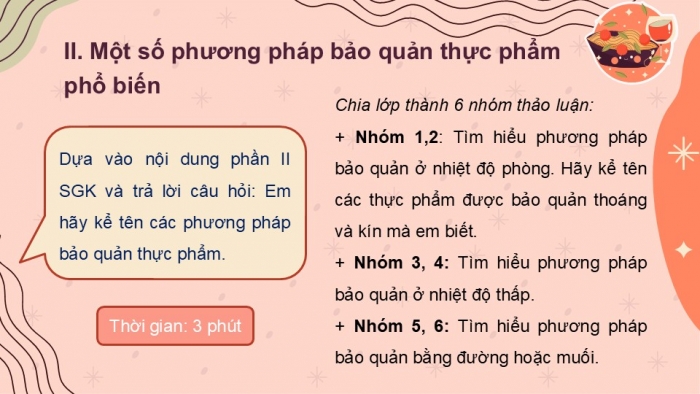 Giáo án PPT Công nghệ 6 cánh diều Bài 6: Bảo quản thực phẩm