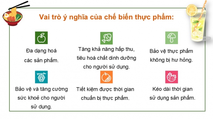 Giáo án PPT Công nghệ 6 cánh diều Bài 7: Chế biến thực phẩm