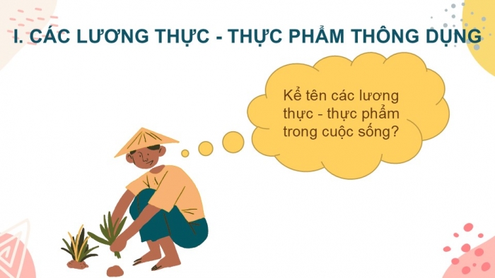 Giáo án PPT KHTN 6 cánh diều Bài 9: Một số lương thực – thực phẩm thông dụng