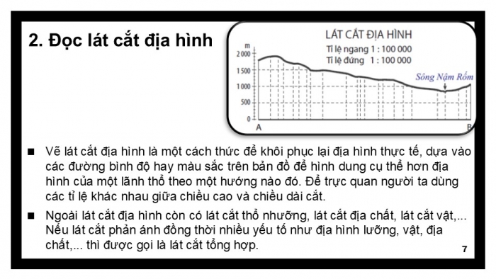 Giáo án PPT Địa lí 6 cánh diều Bài 12 Thực hành: Đọc lược đồ địa hình tỉ lệ lớn và lát cắt địa hình đơn giản