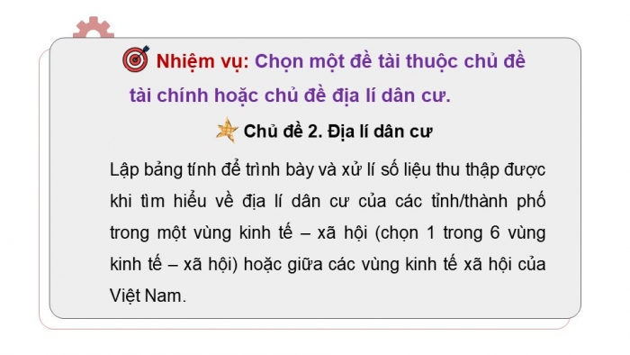 Giáo án điện tử Tin học 9 cánh diều Chủ đề E3 Dự án học tập