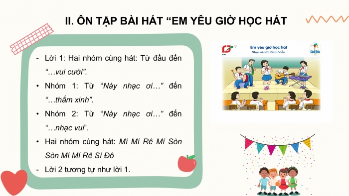 Giáo án PPT Âm nhạc 6 cánh diều Tiết 2: Luyện đọc gam Đô trưởng, Bài đọc nhạc số 1, Ôn tập bài hát Em yêu giờ học hát, kết hợp gõ đệm bằng nhạc cụ gõ và động tác cơ thể