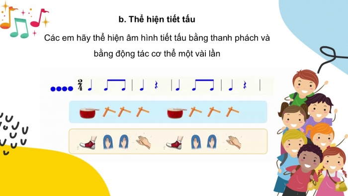 Giáo án PPT Âm nhạc 6 cánh diều Tiết 4: Ôn tập Bài đọc nhạc số 2, Ôn tập bài hoà tấu và bài tập tiết tấu, Ôn tập bài hát Lí cây đa