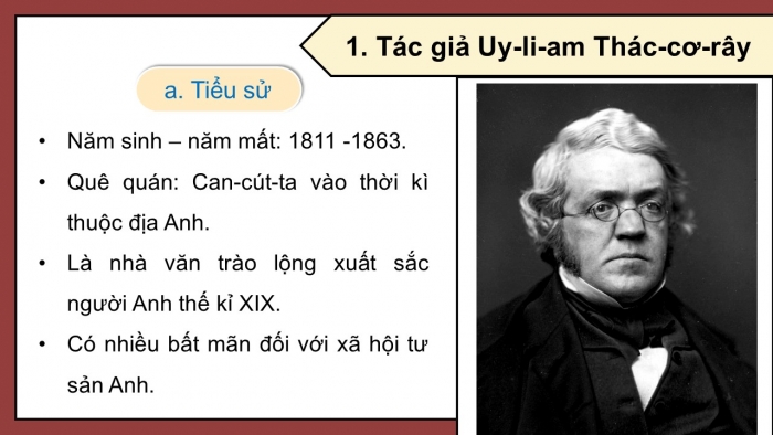 Giáo án điện tử Ngữ văn 12 chân trời Bài 7: Ở Va-xan (Trích Hội chợ phù hoa – Uy-li-am Thác-cơ-rây)