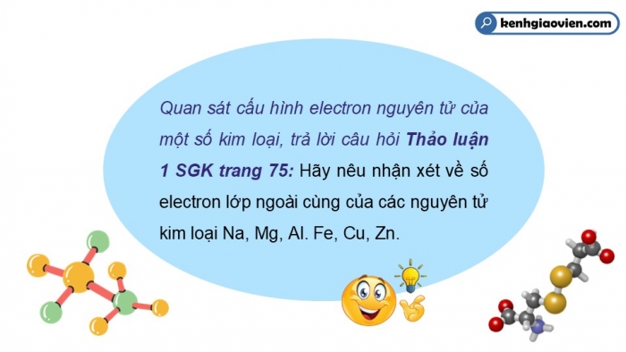 Giáo án điện tử Hoá học 12 chân trời Bài 14: Đặc điểm cấu tạo và liên kết kim loại. Tính chất kim loại