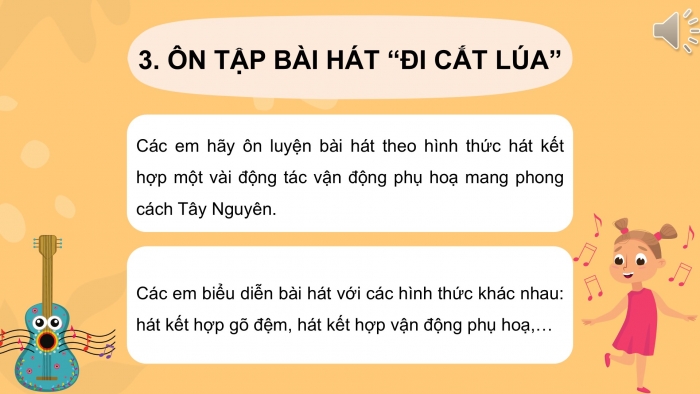 Giáo án PPT Âm nhạc 6 cánh diều Tiết 3: Ôn tập Bài đọc nhạc số 8, Ôn tập bài hoà tấu và bài tập tiết tấu, Ôn tập bài hát Đi cắt lúa, Trải nghiệm và khám phá