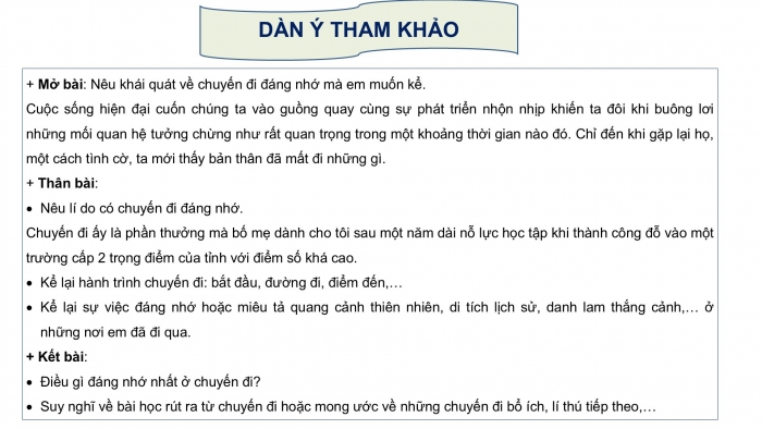 Giáo án PPT Ngữ văn 6 cánh diều Bài 6: Viết bài văn kể lại một trải nghiệm đáng nhớ