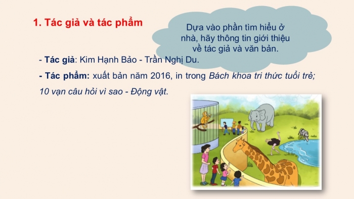 Giáo án PPT Ngữ văn 6 cánh diều Bài 8: Vì sao chúng ta phải đối xử thân thiện với động vật?