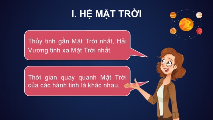 Giáo án PPT KHTN 6 kết nối Bài 54: Hệ Mặt Trời