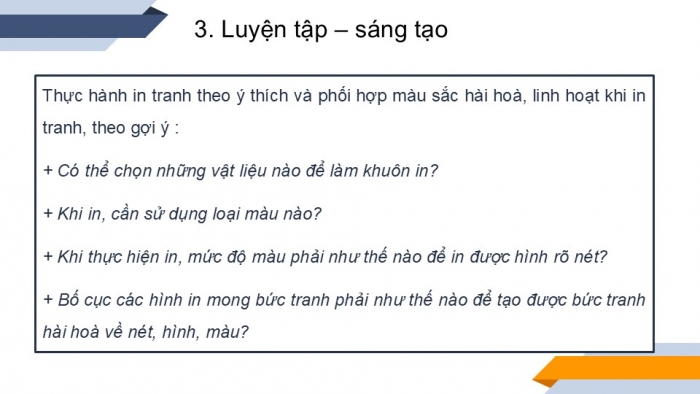 Giáo án PPT Mĩ thuật 6 chân trời Bài 3: Tranh in hoa, lá