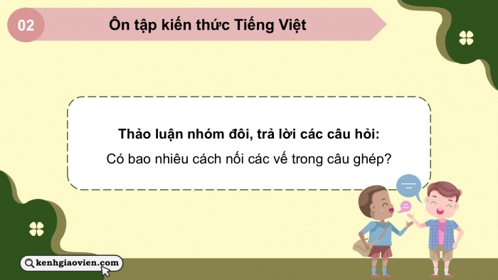 Giáo án PPT dạy thêm Tiếng Việt 5 chân trời bài 3: Bài đọc Mùa xuân em đi trồng cây. Luyện từ và câu Cách nối các vế trong câu ghép. Lập dàn ý cho bài văn tả người