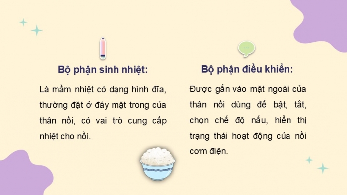 Giáo án PPT Công nghệ 6 kết nối Bài 12: Nồi cơm điện