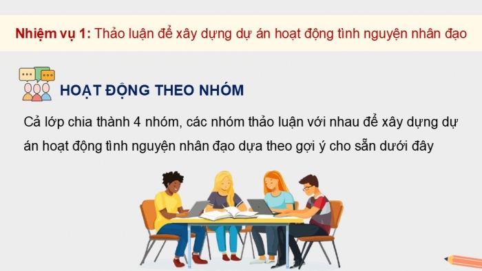 Giáo án điện tử Hoạt động trải nghiệm 12 cánh diều Chủ đề 5: Chủ động tham gia các hoạt động xã hội (P3)