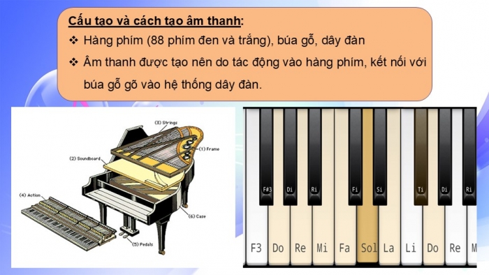 Giáo án PPT Âm nhạc 6 kết nối Tiết 2: Giới thiệu đàn piano, Ôn tập Con đường học trò