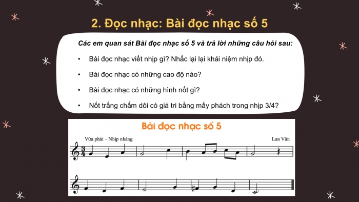 Giáo án PPT Âm nhạc 6 kết nối Tiết 29: Các bậc chuyển hoá, dấu hoá, Bài đọc nhạc số 5