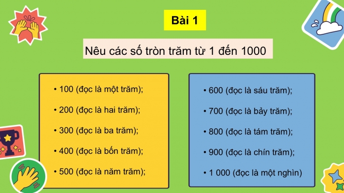 Giáo án PPT Toán 2 kết nối Bài 49: Các số tròn trăm, tròn chục