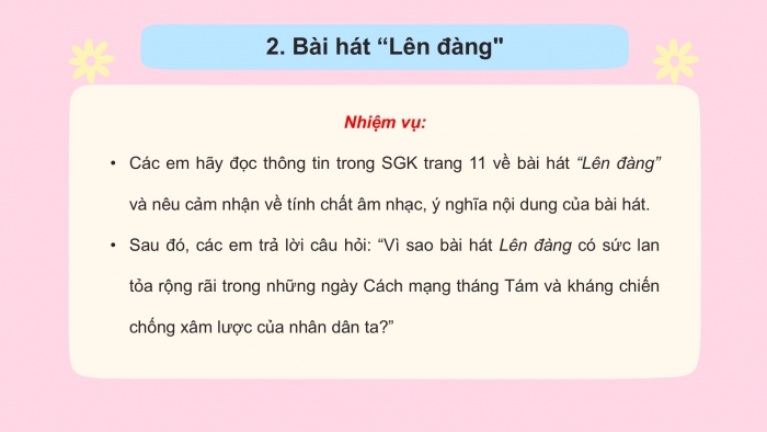 Giáo án PPT Âm nhạc 6 chân trời Tiết 4: Nhạc sĩ Lưu Hữu Phước, Nghe bài hát Lên đàng