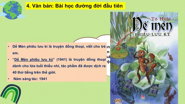 Giáo án PPT Ngữ văn 6 chân trời Bài 4: Bài học đường đời đầu tiên