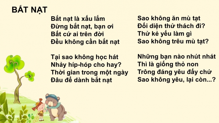 Giáo án PPT Ngữ văn 6 kết nối Bài 1: Bắt nạt