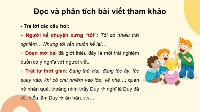 Giáo án PPT Ngữ văn 6 kết nối Bài 3: Viết bài văn kể lại một trải nghiệm của em