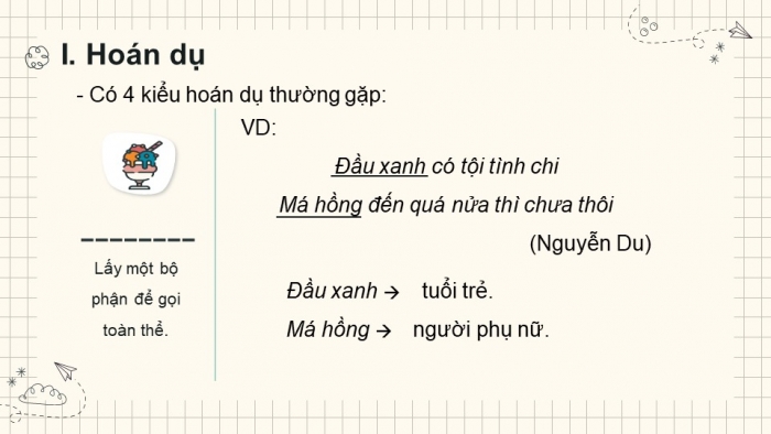 Giáo án PPT Ngữ văn 6 kết nối Bài 4: Biện pháp tu từ, Nghĩa của từ ngữ