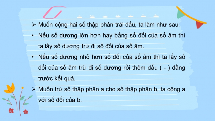 Giáo án PPT Toán 6 chân trời Bài 2: Các phép tính với số thập phân