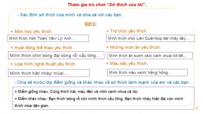 Giáo án PPT HĐTN 6 kết nối Tuần 7: Sở thích và khả năng của em