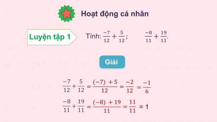 Giáo án PPT Toán 6 kết nối Bài 25: Phép cộng và phép trừ phân số