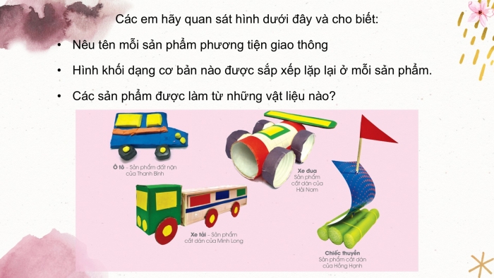 Giáo án PPT Mĩ thuật 2 cánh diều Bài 11: Phương tiện giao thông