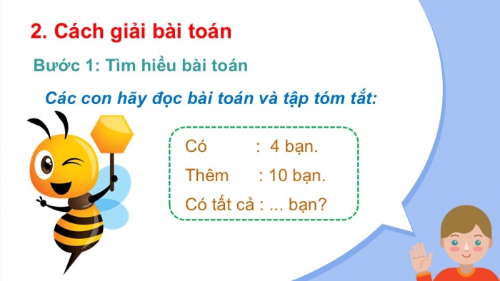 Giáo án PPT Toán 2 chân trời bài Em giải bài toán