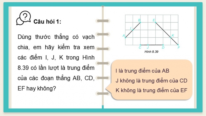 Giáo án PPT Toán 6 kết nối Bài 35: Trung điểm của đoạn thẳng