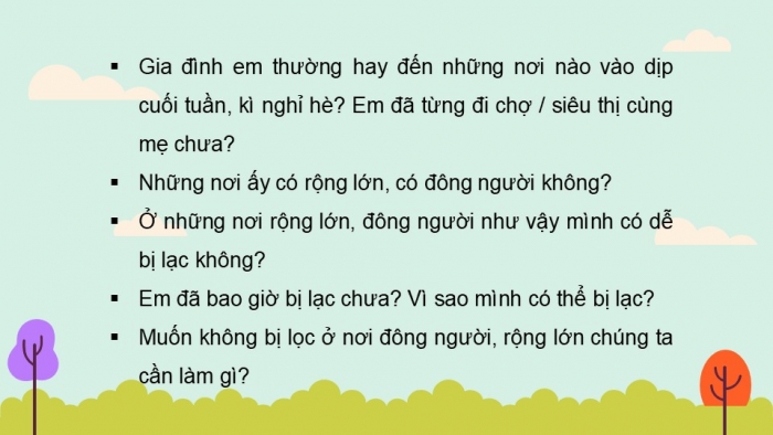 Giáo án PPT HĐTN 2 kết nối Tuần 23: Câu chuyện lạc đường