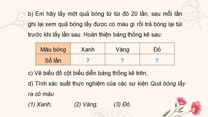 Giáo án PPT Toán 6 kết nối Bài tập cuối chương IX