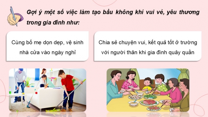 Giáo án điện tử Hoạt động trải nghiệm 9 cánh diều Chủ đề 6 - Hoạt động giáo dục 1: Xây dựng gia đình hạnh phúc